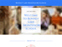 Tablet Screenshot of bonneylakemontessori.com
